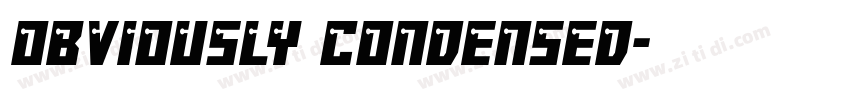 Obviously Condensed字体转换